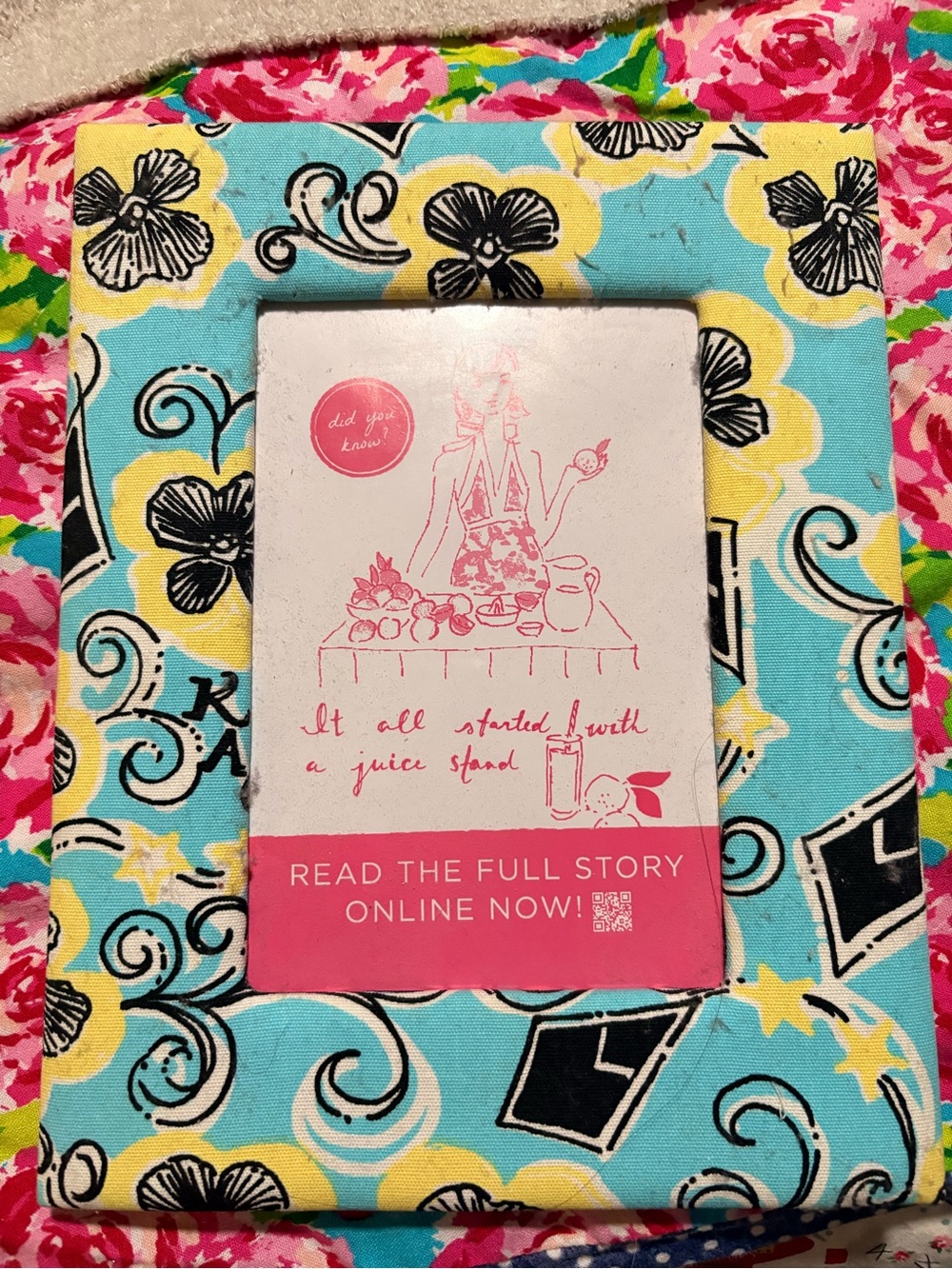 Lilly Pulitzer Bright blue picture frame